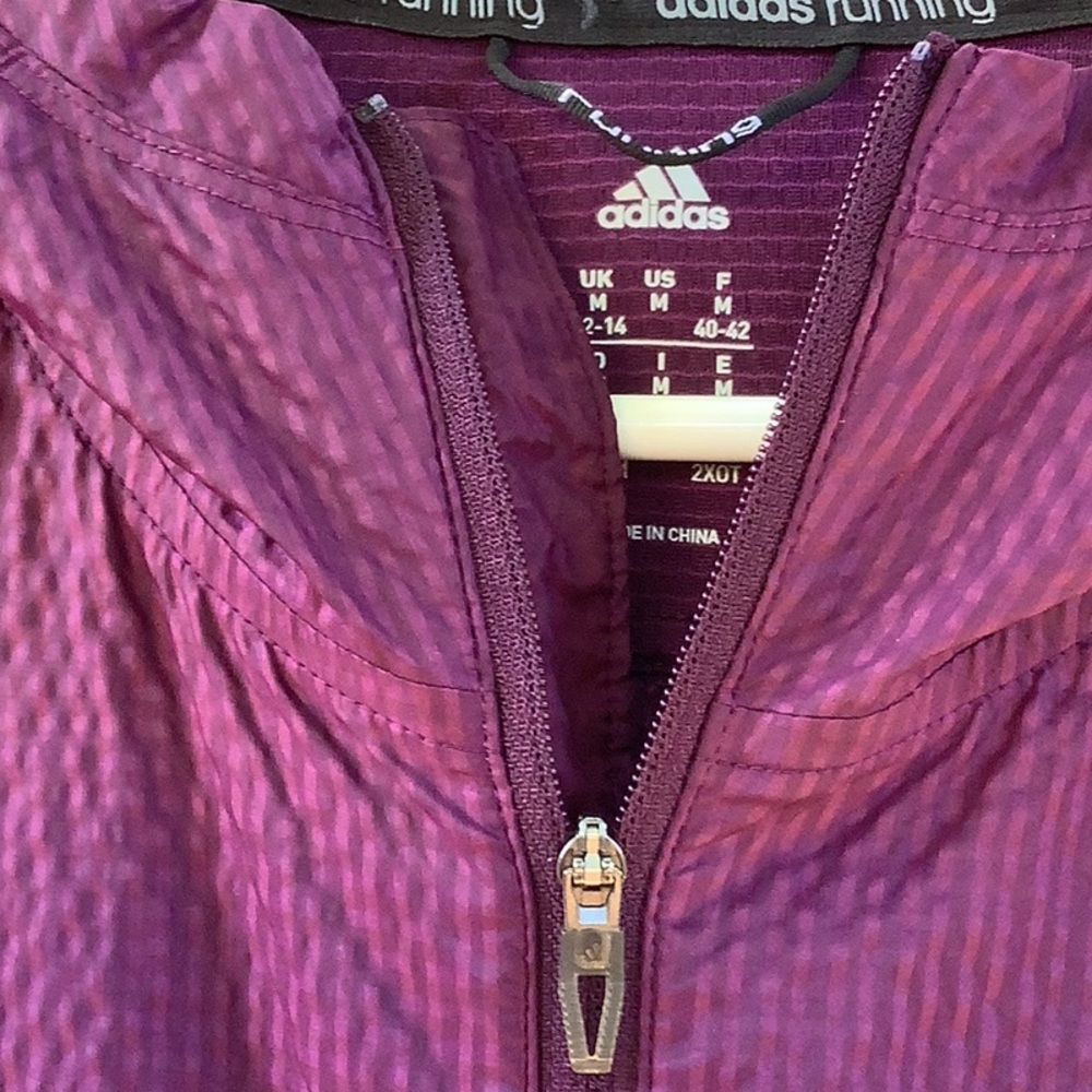 Adidas Running Wind Jacket Medium Plum - image 4